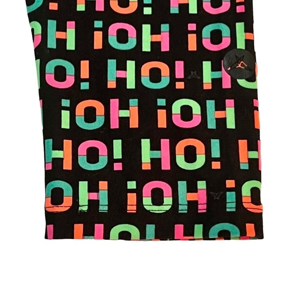 SweetLegs Plus Women's Leggings Black Multicoloured Ho Ho Ho - Picture 6 of 14